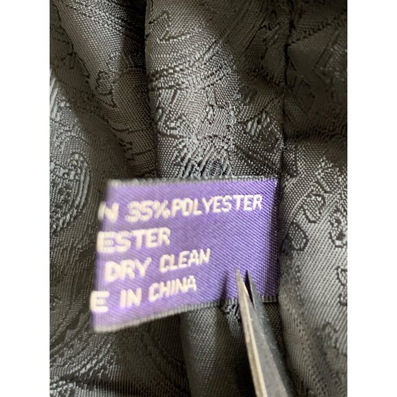 Mens Jet Black Two-Button Blazer Jacket Size 42L Long 8906 - Picture 6 of 11